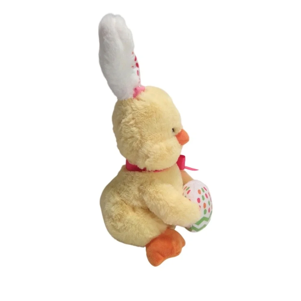 Sound‎ N Light Animatronics Easter Chick Plush Bunny Ears Polka Dot Egg 12 Inch
